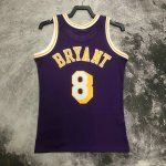 NBA 8 Kobe Bryant 1996-97 Lakers M&N Maillot Retro Violet imprimé